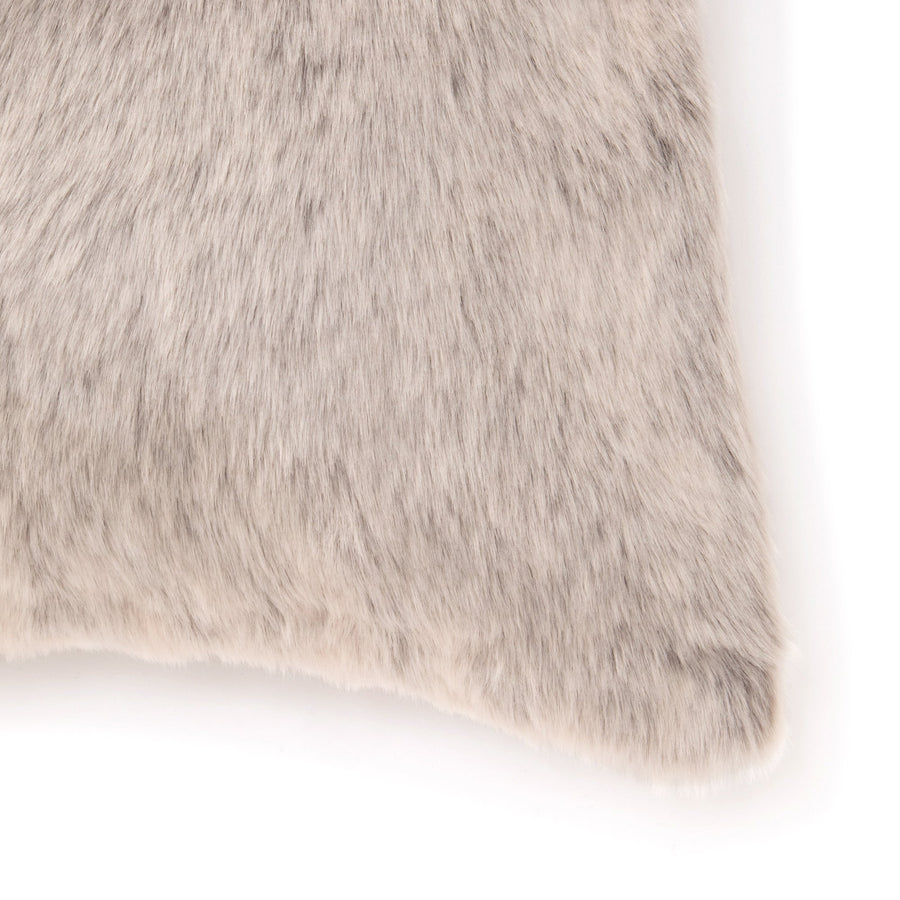 Fur cushion cover 450 x 450 gray (F-009)