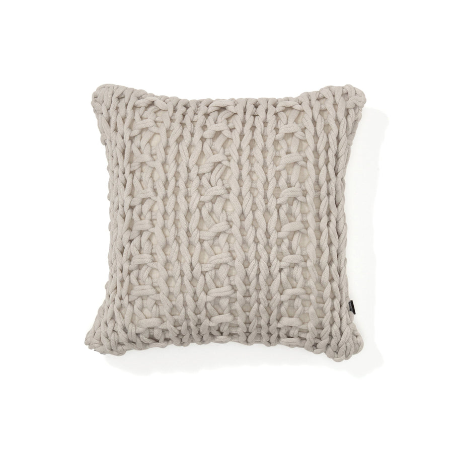 Knit solid cushion cover 450 x 450 light gray (B-050)