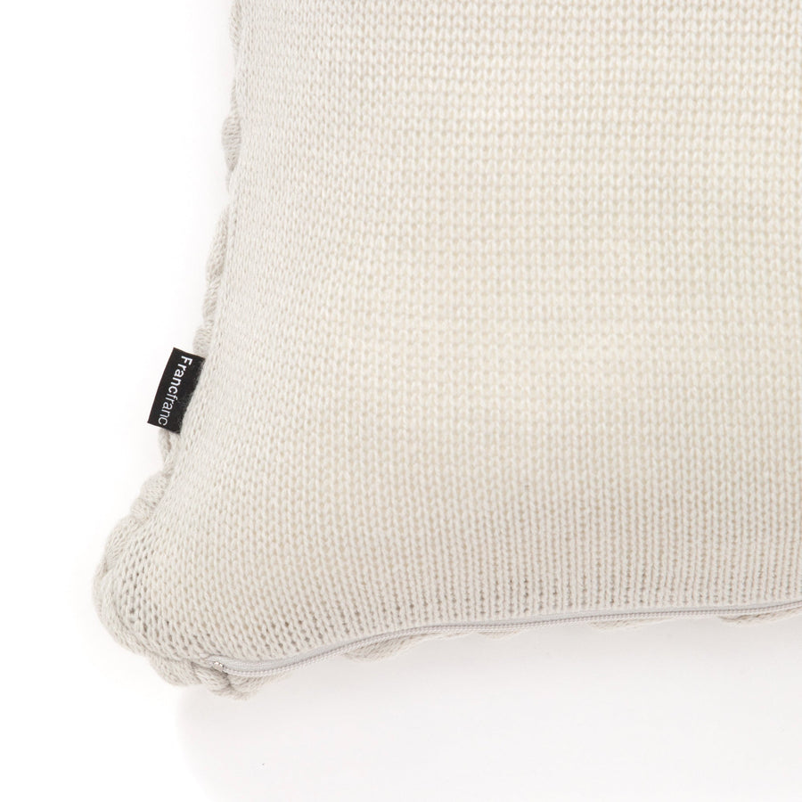 Knit solid cushion cover 450 x 450 light gray (B-050)