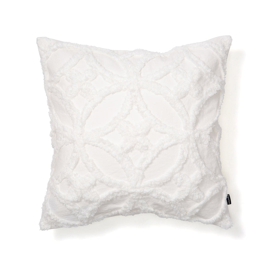 Round tufted cushion cover 450 x 450 White (BB-086)