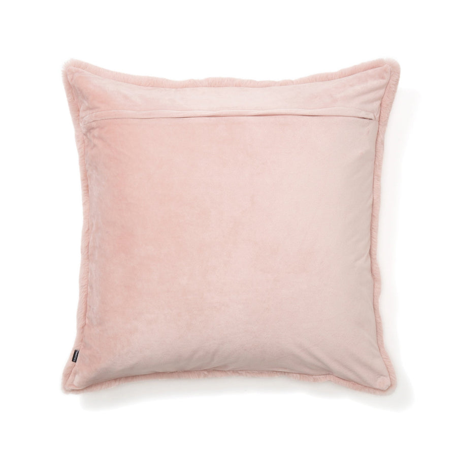 Fur cushion cover 600 x 600 pink (B-076)