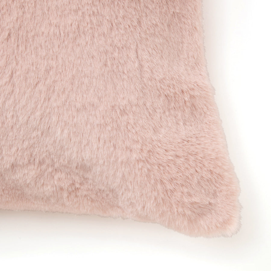 Fur cushion cover 600 x 600 pink (B-076)