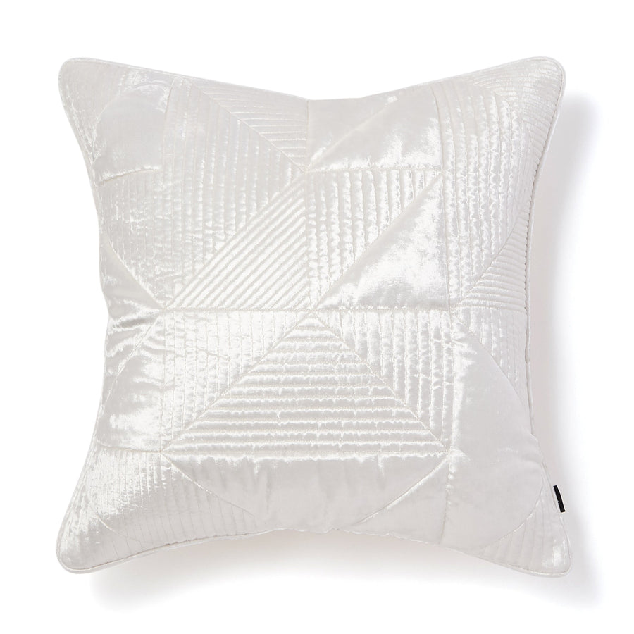 Kika Quilt Stitch Cushion Cover 450 x 450 White (C-040)