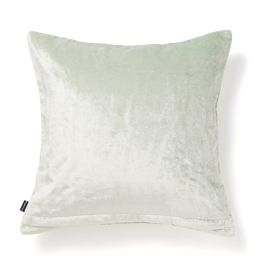 Velvet tuck line cushion cover 450 x 450 light green (092)