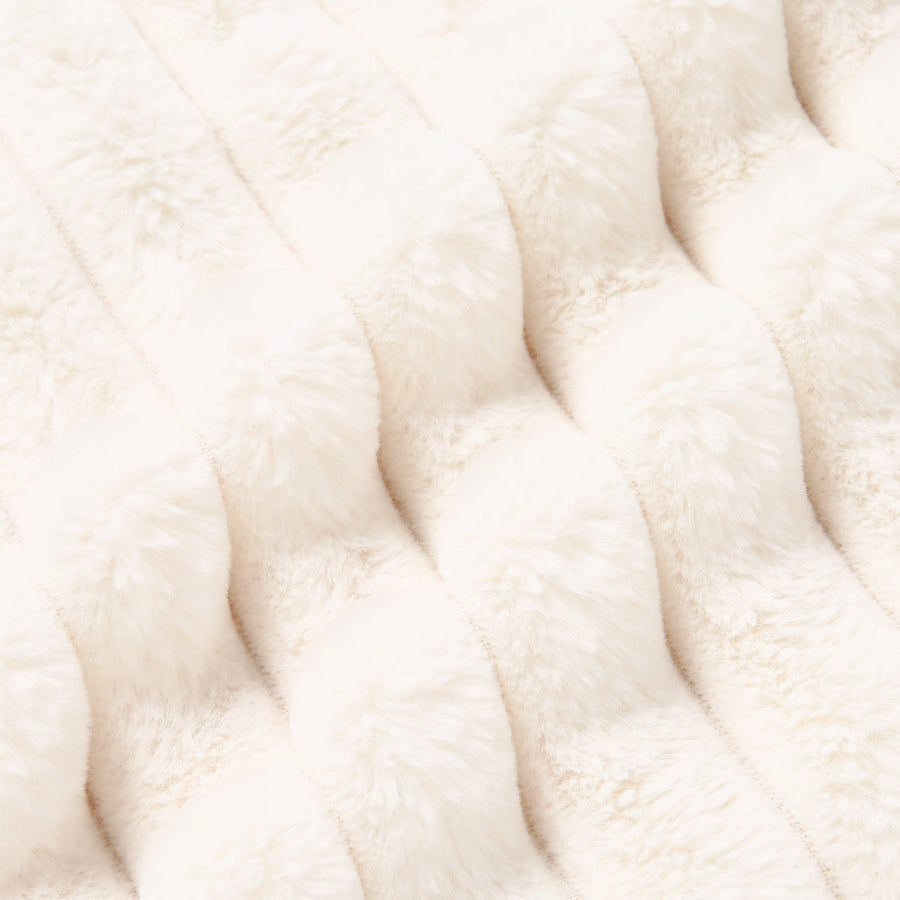 Fur cushion cover 450 x 450 ivory (G-016)