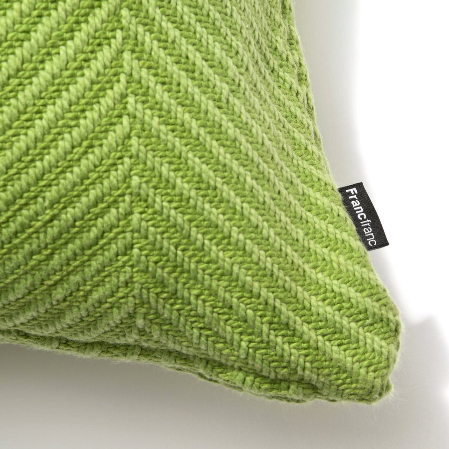 Herringbone cushion cover 450 x 450 green (152)