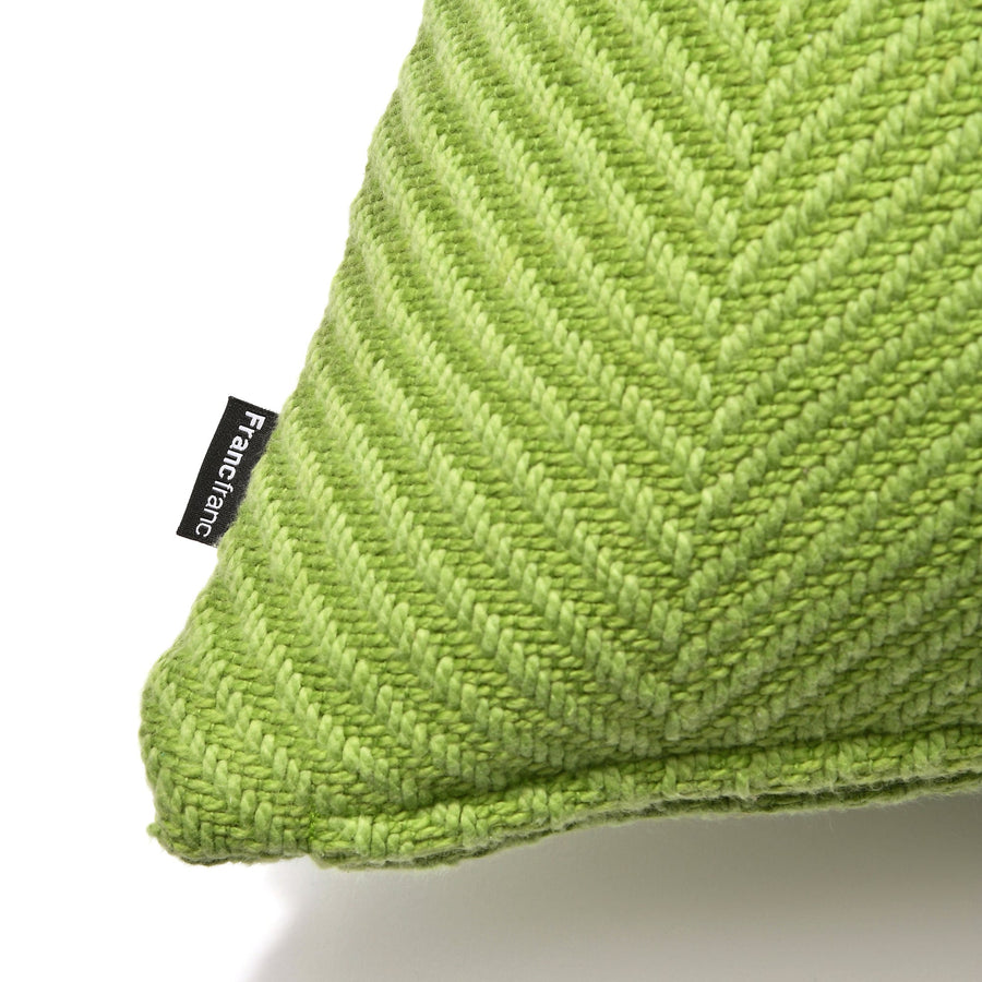 Herringbone cushion cover 450 x 450 green (152)