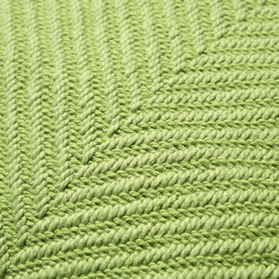 Herringbone cushion cover 450 x 450 green (152)