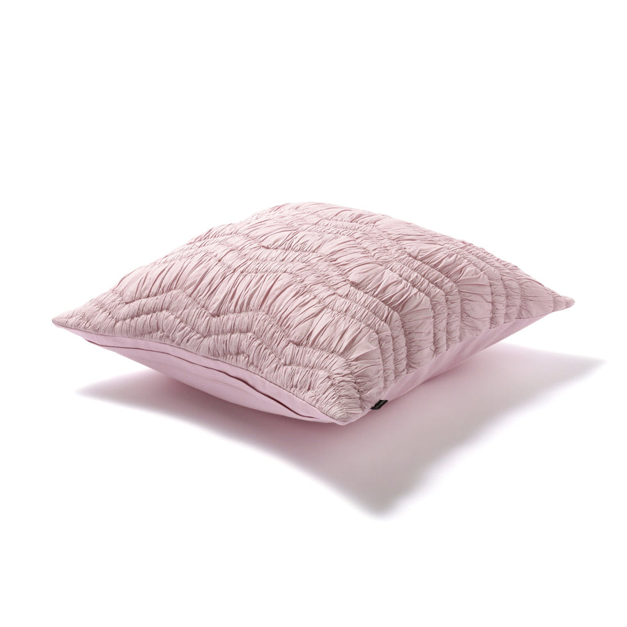 Gathered zigzag cushion cover 450 x 450 light purple (059)