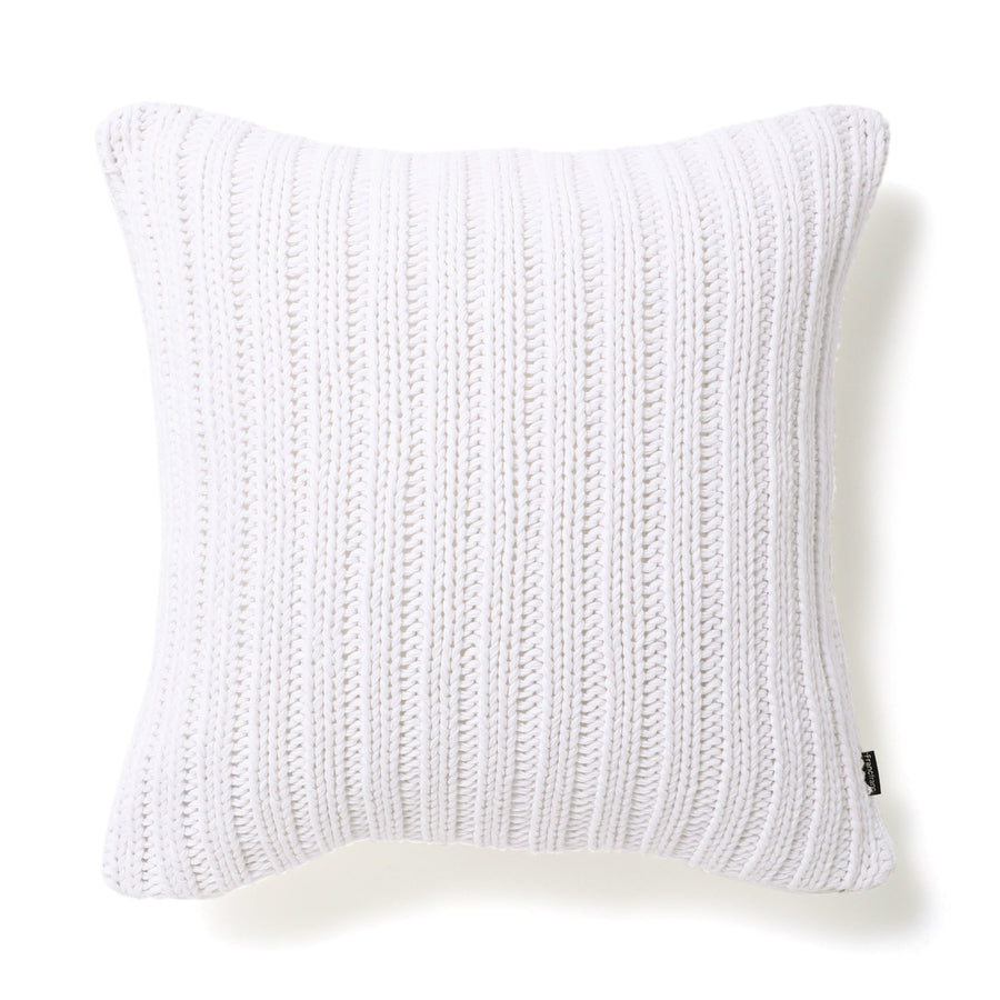 Knit stripe cushion cover 450 x 450 White (115)