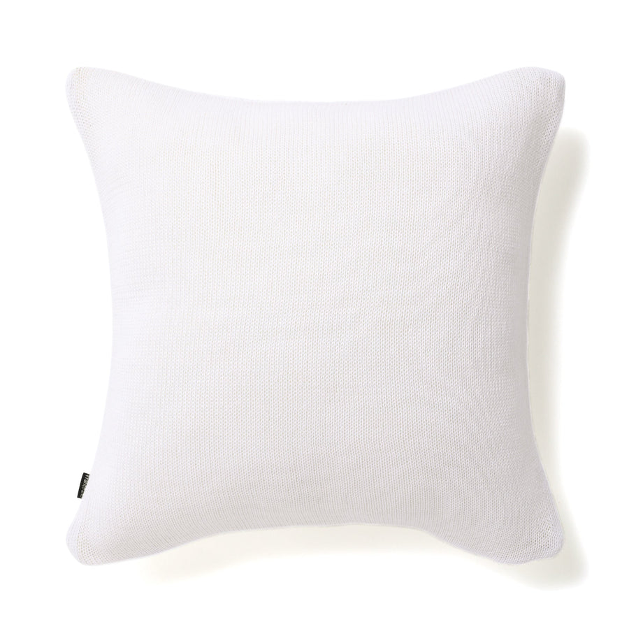 Knit stripe cushion cover 450 x 450 White (115)