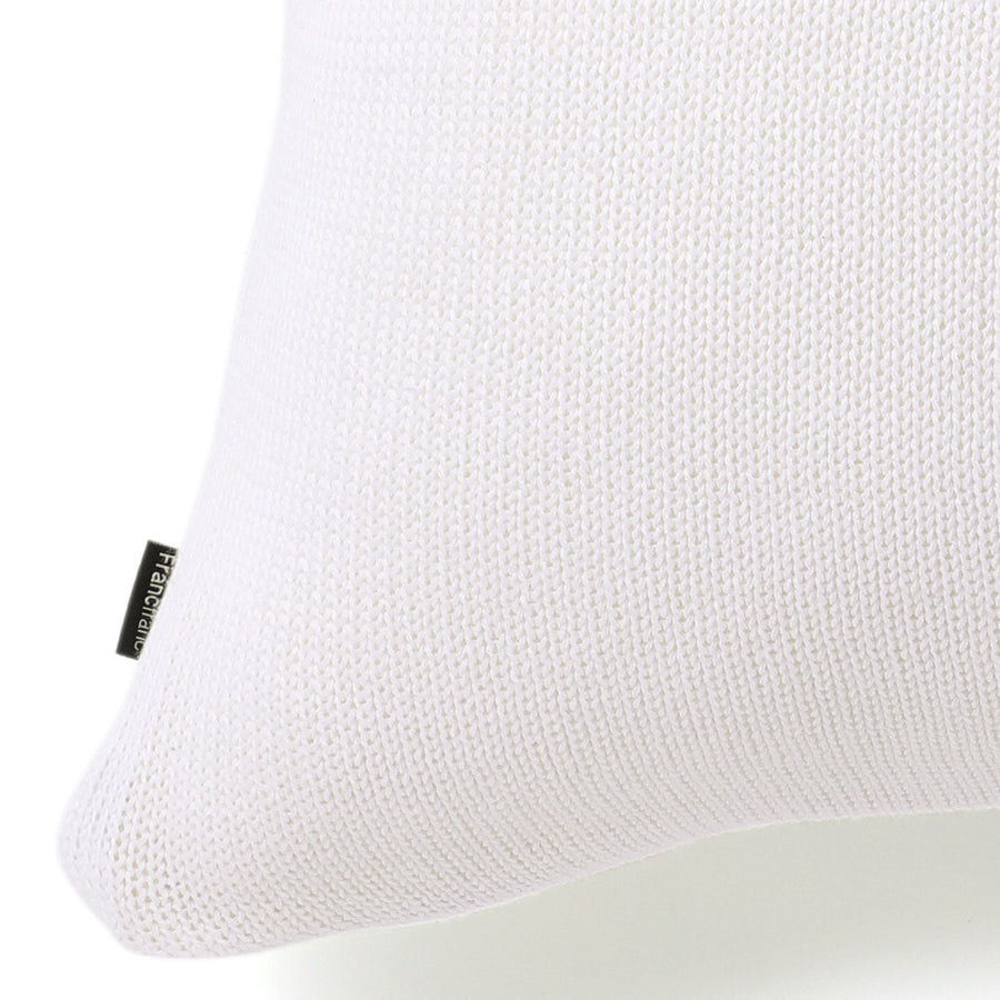 Knit stripe cushion cover 450 x 450 White (115)