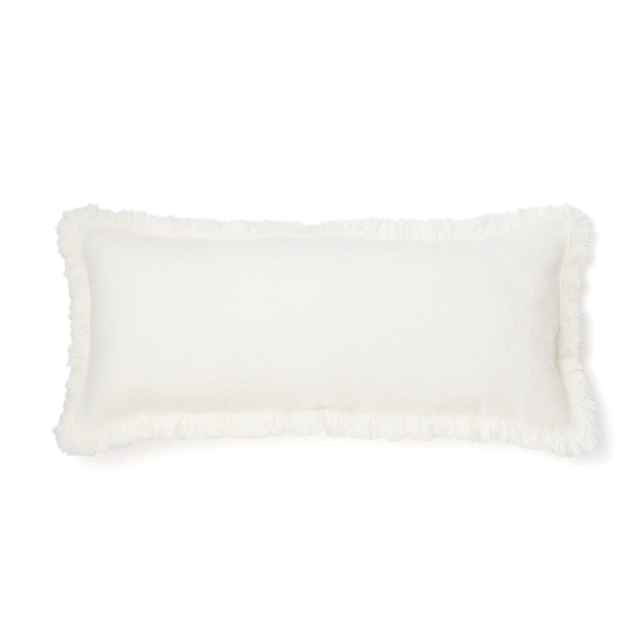 Diamond fringe cushion cover 1000 x 450 White (154)