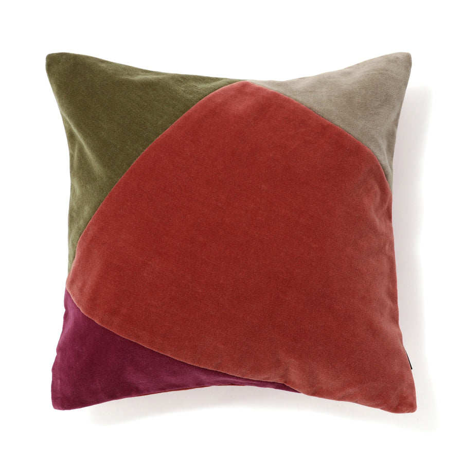 Velvet patchwork cushion cover 450 x 450 Multi (B-132)