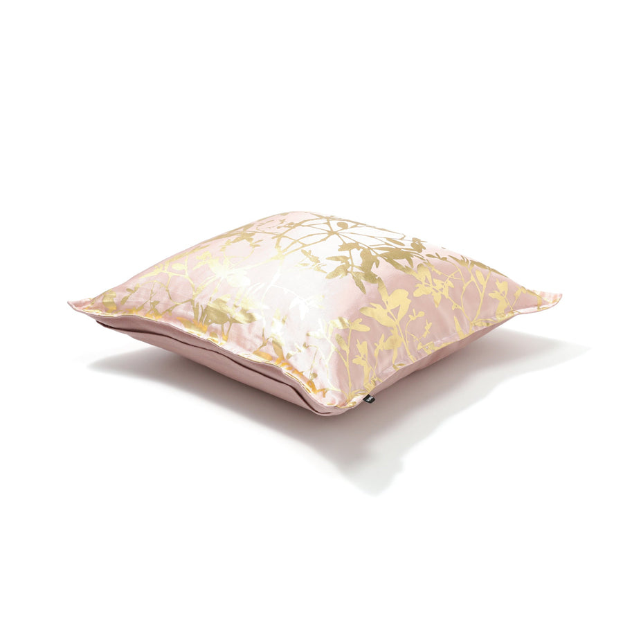 Satin metallic cushion cover 450 x 450 pink x gold (PT-064)