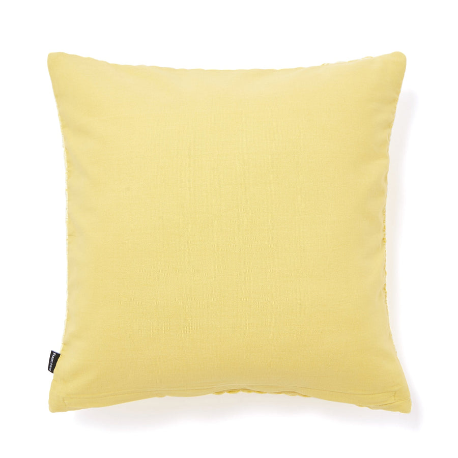 Velvet Gathered Cushion Cover 450 x 450 Yellow (B-090)