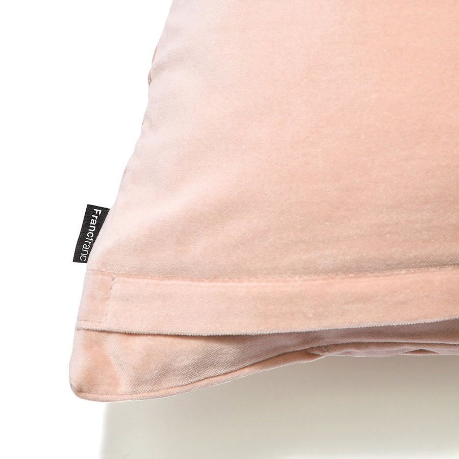 Velvet Gathered Cushion Cover 450 x 450 Light Pink (C-076)