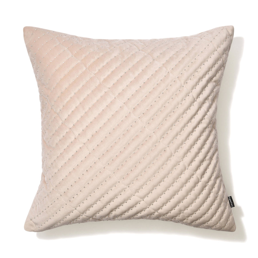 Velvet Beads Cushion Cover 450 x 450 Beige (107)