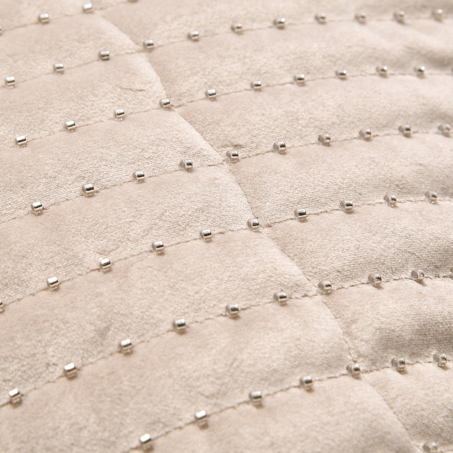 Velvet Beads Cushion Cover 450 x 450 Beige (107)