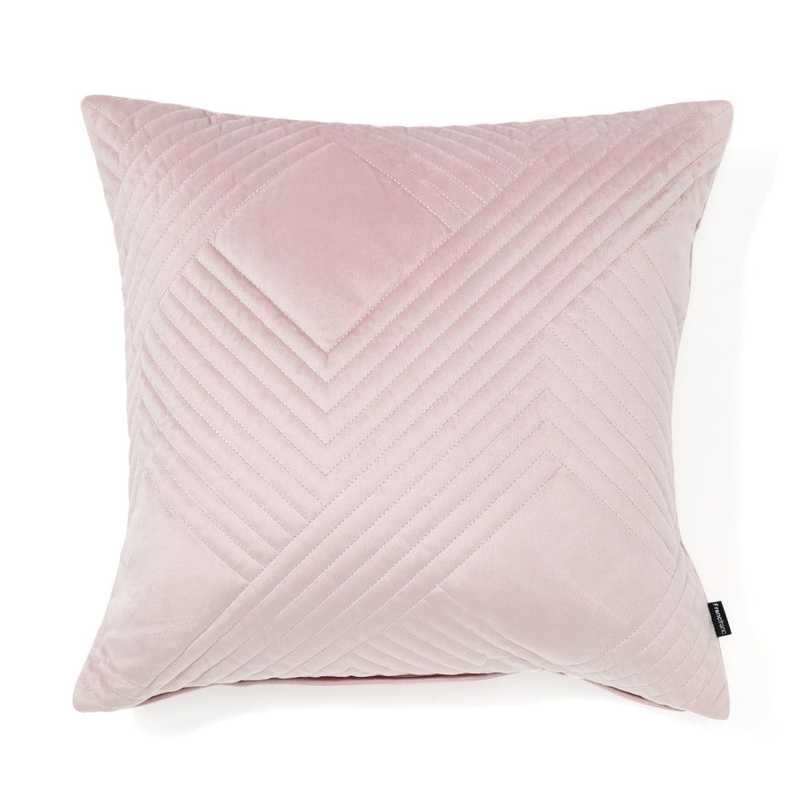 Velvet quilt cushion cover 450 x 450 light pink (A-077)