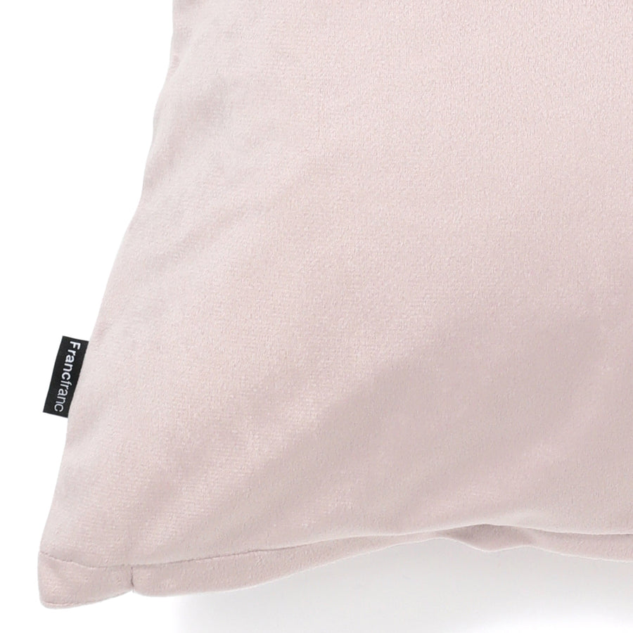 Velvet quilt cushion cover 450 x 450 light pink (A-077)