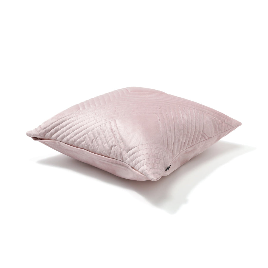 Velvet quilt cushion cover 450 x 450 light pink (A-077)