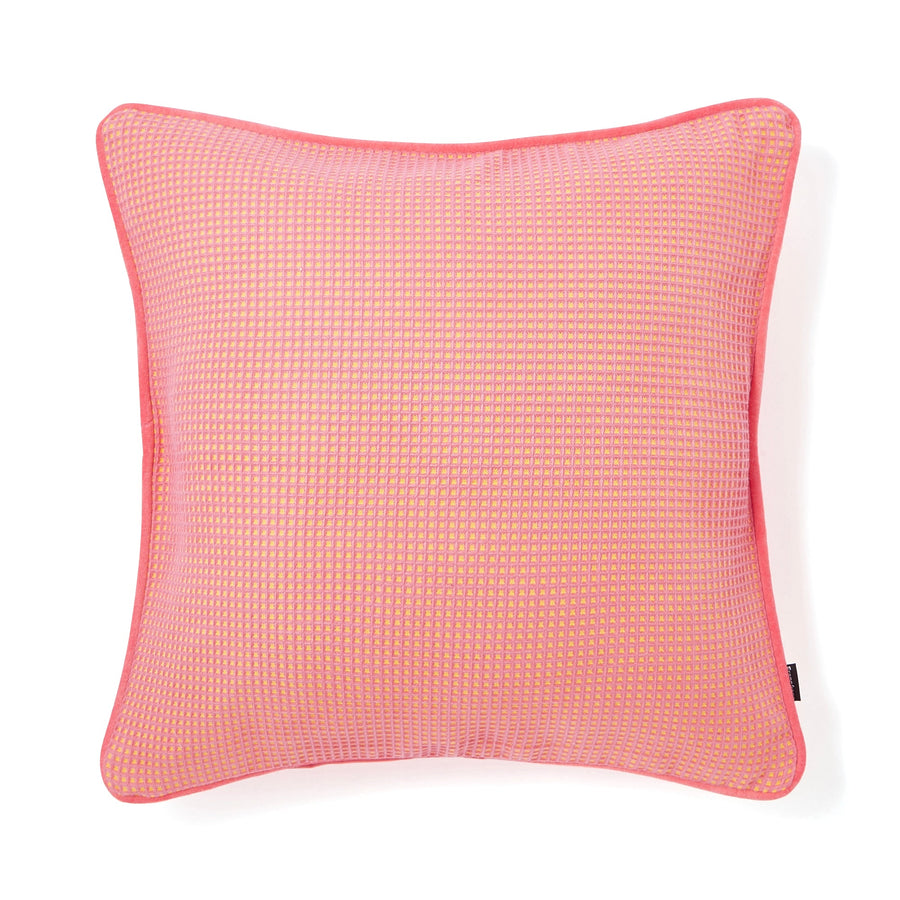 Waffle check cushion cover 450 x 450 orange (137)