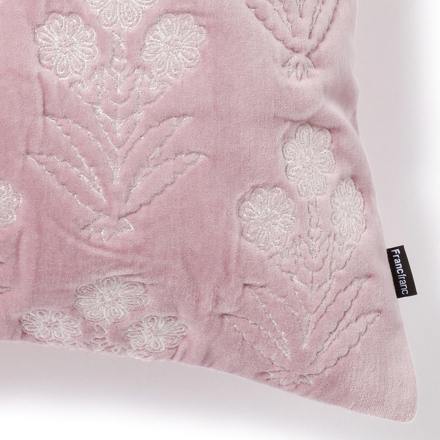 Velvet EMB Cushion Cover 450 x 450 Pink (B-092)