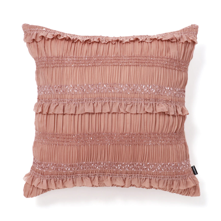 Pleated Gathered Cushion Cover 450 x 450 Pink (024)