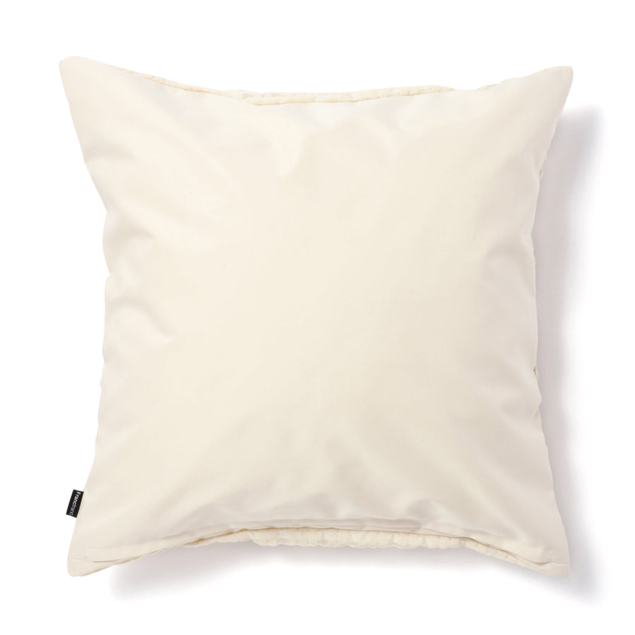 Check Gathered Cushion Cover 450 x 450 Ivory (008)