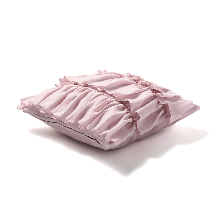 Chiffon frill cushion cover 450 x 450 Pink (A-038)