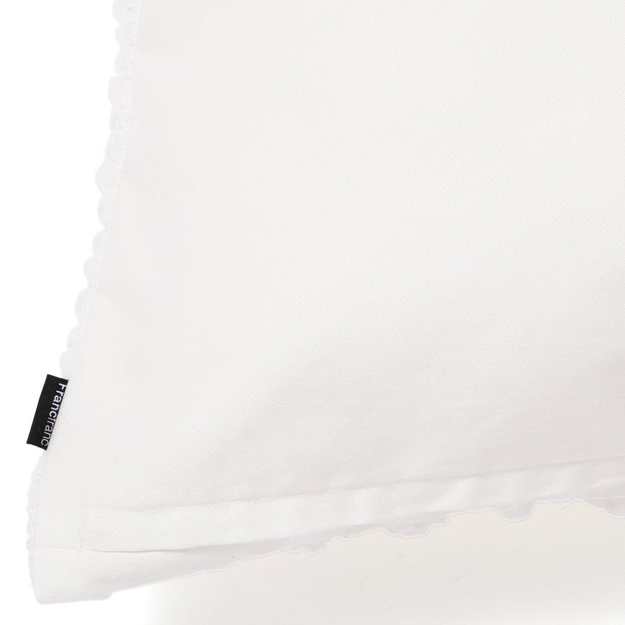 Chiffon Gathered Cushion Cover 1000 x 450 White (A-135)