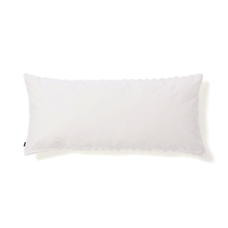 Chiffon Gathered Cushion Cover 1000 x 450 White (A-135)