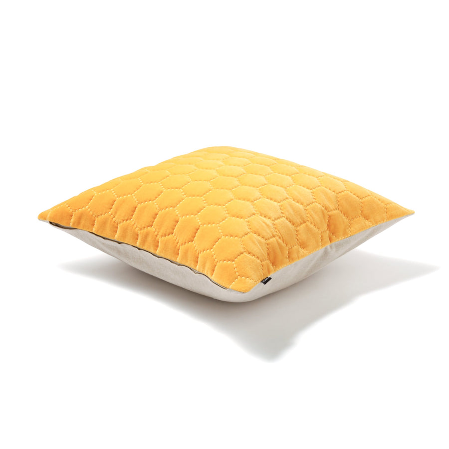 Velvet quilt cushion cover 450 x 450 Yellow (E-105)