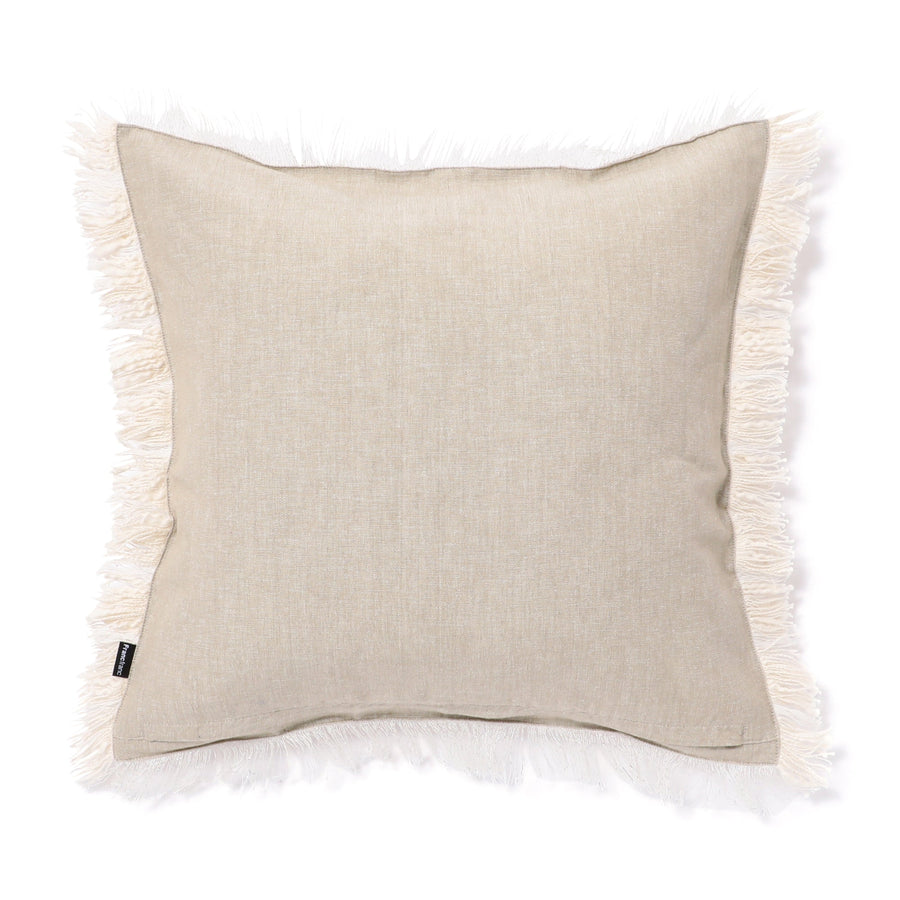 Slub Border Cushion Cover 450 x 450 Ivory (074)