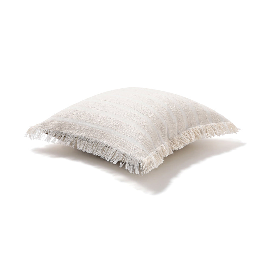 Slub Border Cushion Cover 450 x 450 Ivory (074)