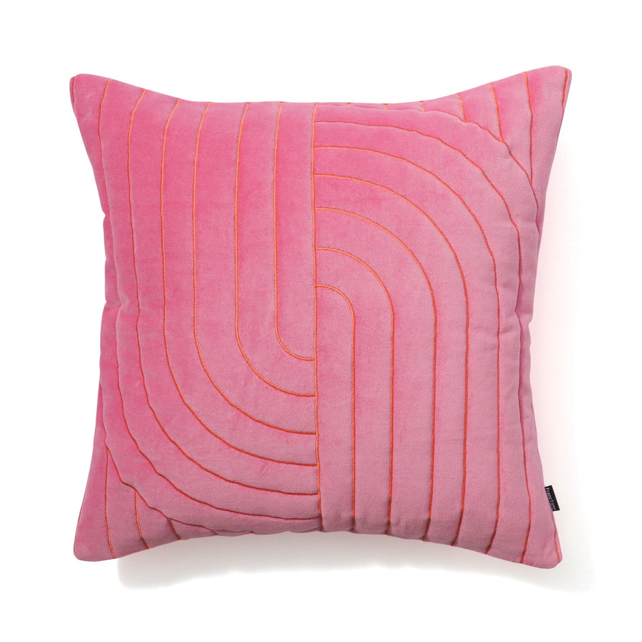 Velvet quilt cushion cover 450 x 450 Pink (F-140)