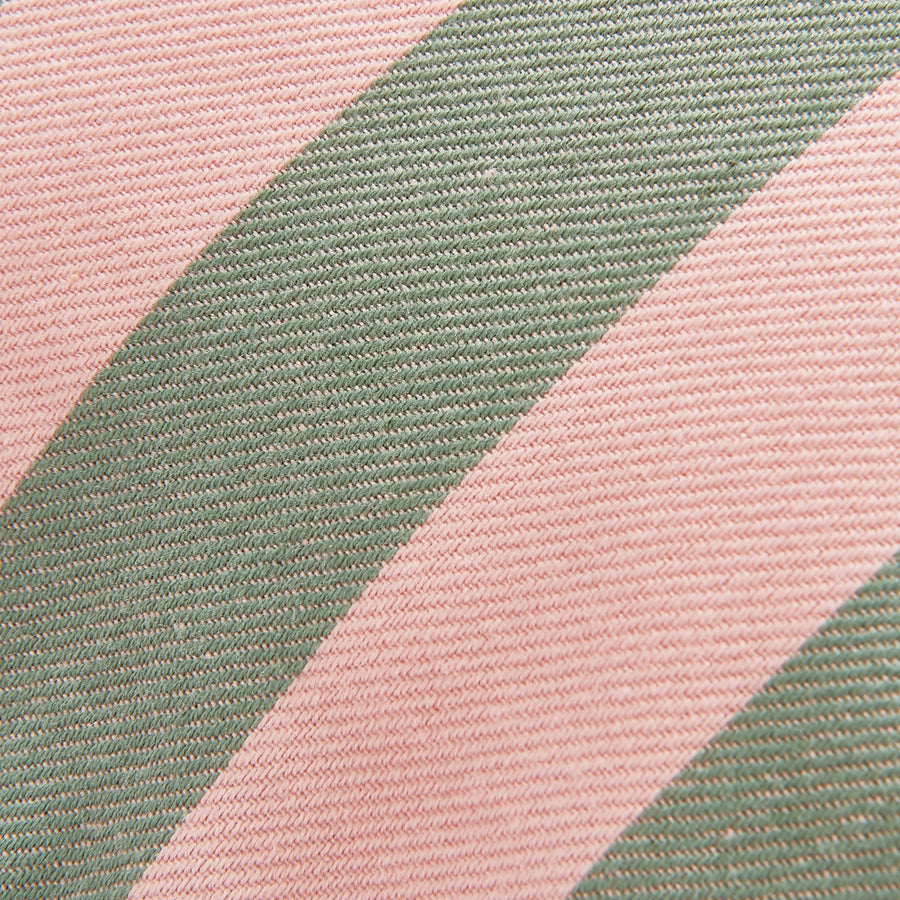 Frill stripe cushion cover 450 x 450 pink x green (B-153)