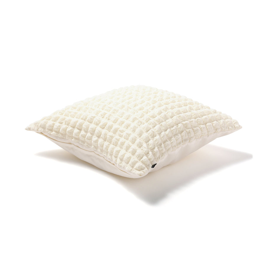 Popcorn Waffle Cushion Cover 450 x 450 White (033)