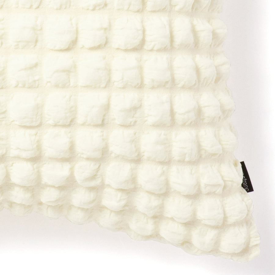 Popcorn Waffle Cushion Cover 450 x 450 White (033)