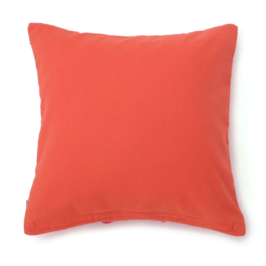 バイカラーポンポン クッションカバー 450×450 オレンジ×パープル（079）