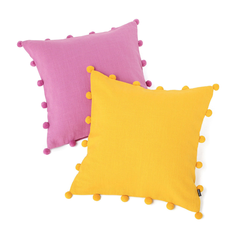 ポンポンエッジ クッションカバー 450×450 パープル（123）