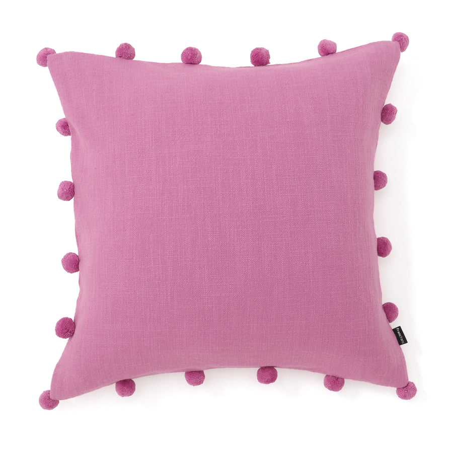 ポンポンエッジ クッションカバー 450×450 パープル（123）