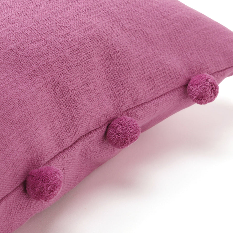 ポンポンエッジ クッションカバー 450×450 パープル（123）