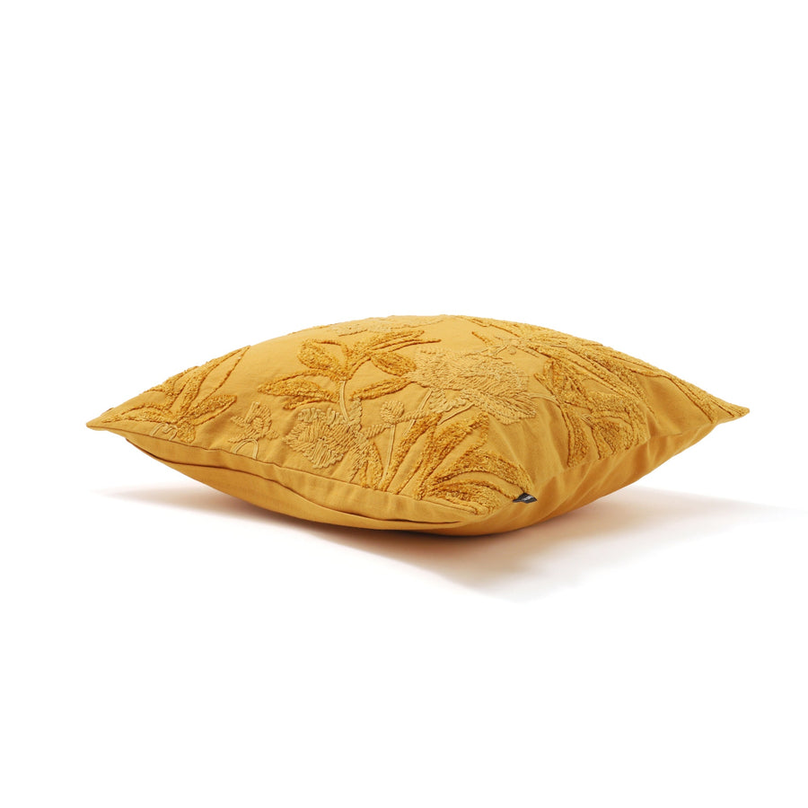 ボタニカルEMB クッションカバー 450×450 イエロー（046）