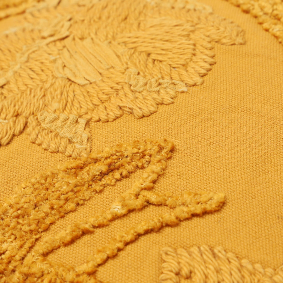 ボタニカルEMB クッションカバー 450×450 イエロー（046）