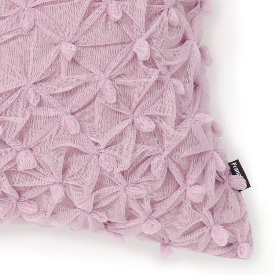 スモッキングチュール クッションカバー 450×450 パープル（111）