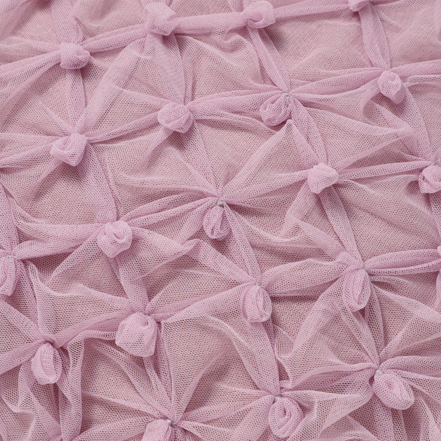 スモッキングチュール クッションカバー 450×450 パープル（111）