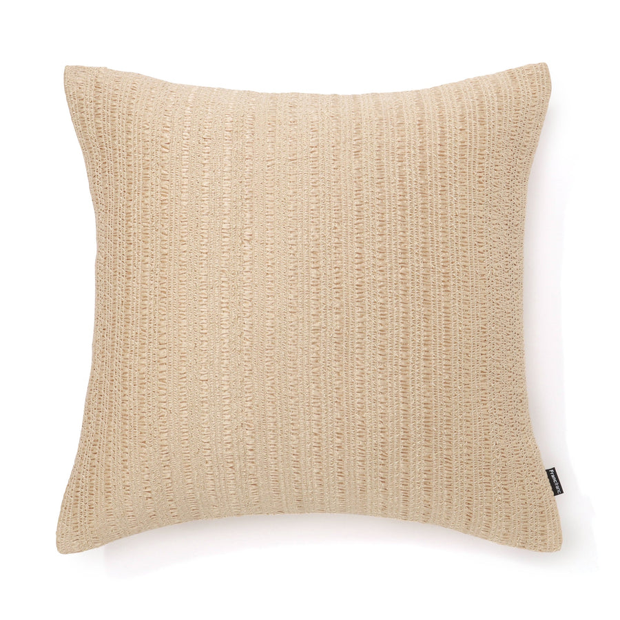 シャイニーギャザー クッションカバー 450×450 ベージュ（138）