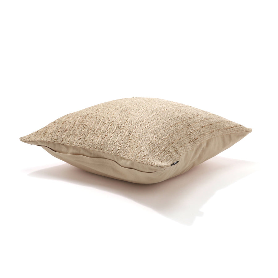 シャイニーギャザー クッションカバー 450×450 ベージュ（138）